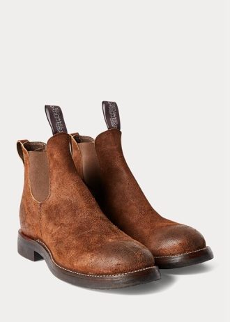 Kahverengi Erkek Ralph Lauren Süet Chelsea Botları