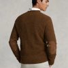 Kahverengi Erkek Ralph Lauren Süet Yamalı Yün Yuvarlak Yaka Kazak Kahverengi Erkek Ralph Lauren Süet Yamalı Yün Yuvarlak Yaka Kazak