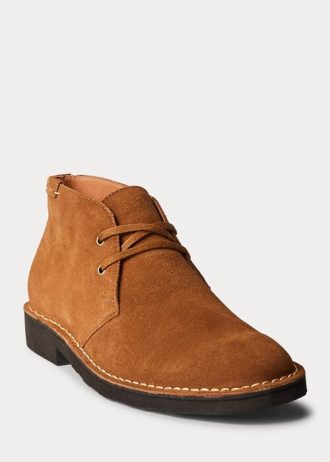 Kahverengi Erkek Ralph Lauren Talan Süet Chukka Botlar