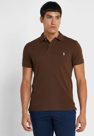 Kahverengi Erkek Ralph Lauren Temel Polo Tişörtleri