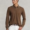 Kahverengi Erkek Ralph Lauren Özel Slim Fit Birdseye Polo Tişörtleri Kahverengi Erkek Ralph Lauren Özel Slim Fit Birdseye Polo Tişörtleri