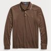Kahverengi Erkek Ralph Lauren Özel Slim Fit Birdseye Polo Tişörtleri Kahverengi Erkek Ralph Lauren Özel Slim Fit Birdseye Polo Tişörtleri