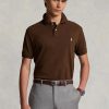 Kahverengi Erkek Ralph Lauren Özel Slim Fit File Polo Tişörtleri Kahverengi Erkek Ralph Lauren Özel Slim Fit File Polo Tişörtleri