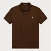 Kahverengi Erkek Ralph Lauren Özel Slim Fit File Polo Tişörtleri Kahverengi Erkek Ralph Lauren Özel Slim Fit File Polo Tişörtleri