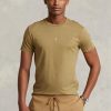 Kahverengi Erkek Ralph Lauren Özel Slim Fit Yuvarlak Yaka Tişörtler Kahverengi Erkek Ralph Lauren Özel Slim Fit Yuvarlak Yaka Tişörtler
