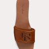 Kahverengi Kadın Ralph Lauren Andela Cilalı Dana Derisi Sandaletler Kahverengi Kadın Ralph Lauren Andela Cilalı Dana Derisi Sandaletler