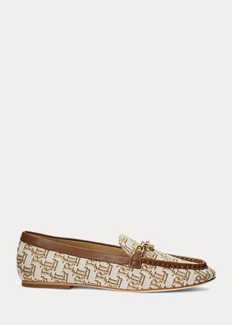 Kahverengi Kadın Ralph Lauren Averi II Monogram Jakarlı Loafer’lar Kahverengi Kadın Ralph Lauren Averi II Monogram Jakarlı Loafer’lar