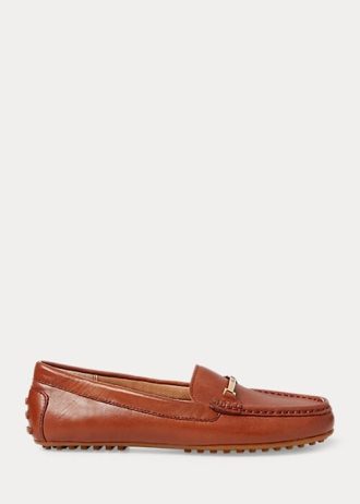Kahverengi Kadın Ralph Lauren Briony Deri Sürücü Loafer’ları Kahverengi Kadın Ralph Lauren Briony Deri Sürücü Loafer’ları