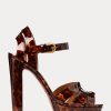 Kahverengi Kadın Ralph Lauren Callahan Patent Dana Derisi Sandaletler Kahverengi Kadın Ralph Lauren Callahan Patent Dana Derisi Sandaletler