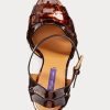 Kahverengi Kadın Ralph Lauren Callahan Patent Dana Derisi Sandaletler Kahverengi Kadın Ralph Lauren Callahan Patent Dana Derisi Sandaletler