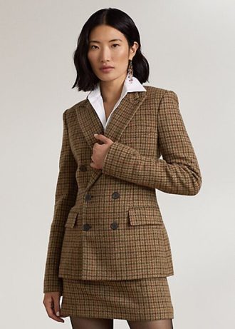 Kahverengi Kadın Ralph Lauren Donaldson Kareli Tweed Ceketler Kahverengi Kadın Ralph Lauren Donaldson Kareli Tweed Ceketler