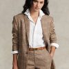 Kahverengi Kadın Ralph Lauren Ekose Yün-Keten Tweed Ceketler Kahverengi Kadın Ralph Lauren Ekose Yün-Keten Tweed Ceketler