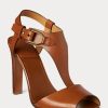 Kahverengi Kadın Ralph Lauren Emilie Welington Dana Derisi Sandaletler Kahverengi Kadın Ralph Lauren Emilie Welington Dana Derisi Sandaletler