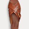 Kahverengi Kadın Ralph Lauren Jacie Dana Derisi Üzengi Sandaletler Kahverengi Kadın Ralph Lauren Jacie Dana Derisi Üzengi Sandaletler