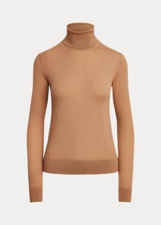 Kahverengi Kadın Ralph Lauren Kaşmir Yaka Kazaklar