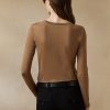 Kahverengi Kadın Ralph Lauren Kaşmir Yuvarlak Yaka Kazaklar