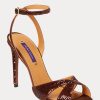 Kahverengi Kadın Ralph Lauren Kandice Payetli Sandaletler Kahverengi Kadın Ralph Lauren Kandice Payetli Sandaletler