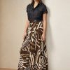 Kahverengi Kadın Ralph Lauren Liliosa Zebra Desenli Keten Vual Etekler Kahverengi Kadın Ralph Lauren Liliosa Zebra Desenli Keten Vual Etekler
