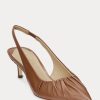 Kahverengi Kadın Ralph Lauren Lolah Nappa Deri Slingback Topuklu Ayakkabı Kahverengi Kadın Ralph Lauren Lolah Nappa Deri Slingback Topuklu Ayakkabı