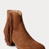 Kahverengi Kadın Ralph Lauren Lucille Saçaklı Süet Botlar Kahverengi Kadın Ralph Lauren Lucille Saçaklı Süet Botlar