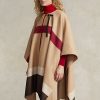 Kahverengi Kadın Ralph Lauren Polo ID Çizgili Çift Yüzlü Ponço Ceketler Kahverengi Kadın Ralph Lauren Polo ID Çizgili Çift Yüzlü Ponço Ceketler