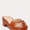 Kahverengi Kadın Ralph Lauren Roxanne Nappa Deri Sandaletler Kahverengi Kadın Ralph Lauren Roxanne Nappa Deri Sandaletler
