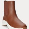 Kahverengi Kadın Ralph Lauren Rylee Cilalı Deri Slip-On Spor Ayakkabı Kahverengi Kadın Ralph Lauren Rylee Cilalı Deri Slip-On Spor Ayakkabı