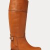 Kahverengi Kadın Ralph Lauren Sallen Dana Derisi Binicilik Botları Kahverengi Kadın Ralph Lauren Sallen Dana Derisi Binicilik Botları