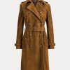 Kahverengi Kadın Ralph Lauren Süet Montlar Kahverengi Kadın Ralph Lauren Süet Montlar