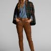 Kahverengi Kadın Ralph Lauren Skinny Deri Kargo Pantolon Kahverengi Kadın Ralph Lauren Skinny Deri Kargo Pantolon