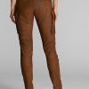 Kahverengi Kadın Ralph Lauren Skinny Deri Kargo Pantolon Kahverengi Kadın Ralph Lauren Skinny Deri Kargo Pantolon