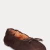 Kahverengi Kadın Ralph Lauren The Suede Pony Bale Ayakkabıları Kahverengi Kadın Ralph Lauren The Suede Pony Bale Ayakkabıları
