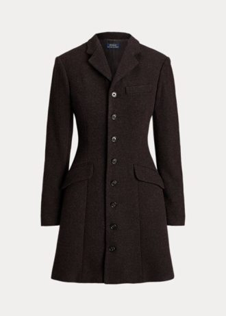 Kahverengi Kadın Ralph Lauren Tweed Fit-and-Flare Montlar