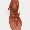Kahverengi Kadın Ralph Lauren Westcott II Tumbled Deri Sandaletler Kahverengi Kadın Ralph Lauren Westcott II Tumbled Deri Sandaletler