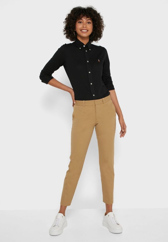Kahverengi Kadın Ralph Lauren Yüksek Bel Pantolon Kahverengi Kadın Ralph Lauren Yüksek Bel Pantolon