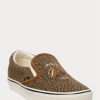 Kahverengi / Kahverengi Erkek Ralph Lauren Keaton Tweed Slip-On Spor Ayakkabı Kahverengi / Kahverengi Erkek Ralph Lauren Keaton Tweed Slip-On Spor Ayakkabı