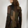 Kahverengi / Zeytin Kadın Ralph Lauren Hailey Patchwork Tweed Ceketler Kahverengi / Zeytin Kadın Ralph Lauren Hailey Patchwork Tweed Ceketler