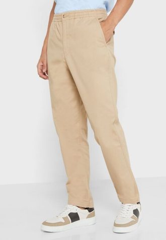 Khaki Erkek Ralph Lauren Essential Slim Fit Çin Pantolonu