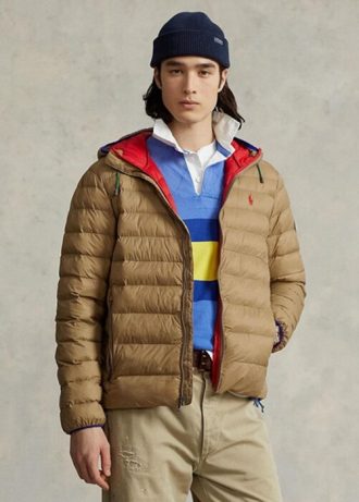 Khaki Erkek Ralph Lauren Katlanabilir Su Geçirmez Ceketler
