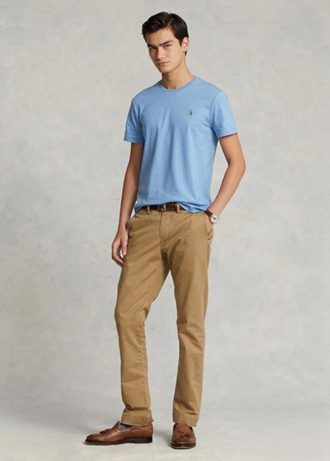 Khaki Erkek Ralph Lauren Streç Slim Fit Chino Pantolon
