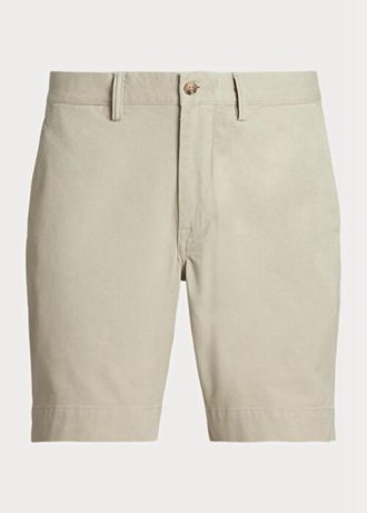 Khaki Erkek Ralph Lauren Stretch Düz Kesim Chino Şort