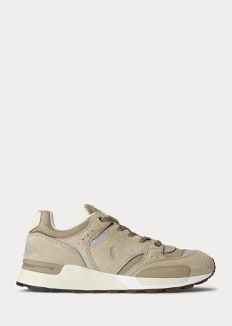 Khaki Erkek Ralph Lauren Trackster 200 Spor Ayakkabı