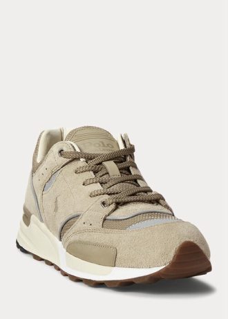 Khaki Erkek Ralph Lauren Trackster 200 Spor Ayakkabı