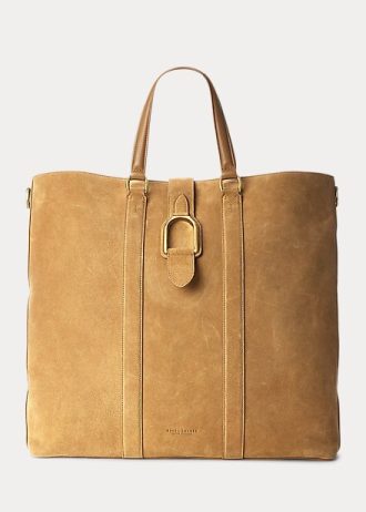 Khaki Erkek Ralph Lauren Welington Dana Süet Tote Çantalar