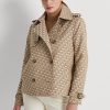 Khaki Kadın Ralph Lauren Çift Sıralı Monogram Jakarlı Montlar