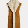 Khaki Kadın Ralph Lauren Çift Taraflı Shearling Yelek