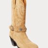 Khaki Kadın Ralph Lauren Çivili Dana Süet Western Botları Khaki Kadın Ralph Lauren Çivili Dana Süet Western Botları