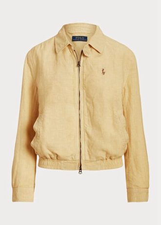 Khaki Kadın Ralph Lauren Keten Rüzgarlık