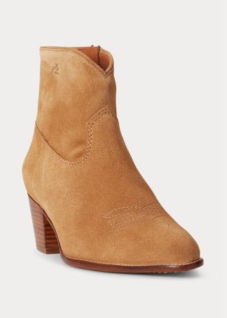 Khaki Kadın Ralph Lauren Lucille Süet Botlar