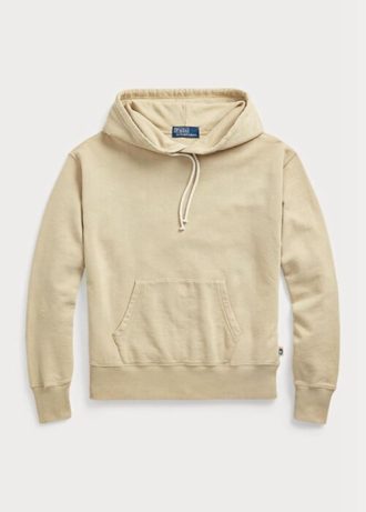 Khaki Kadın Ralph Lauren Pamuklu Polar Kapüşonlu Üst